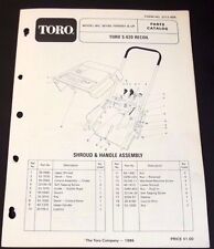 toro s620 snowblower parts manual