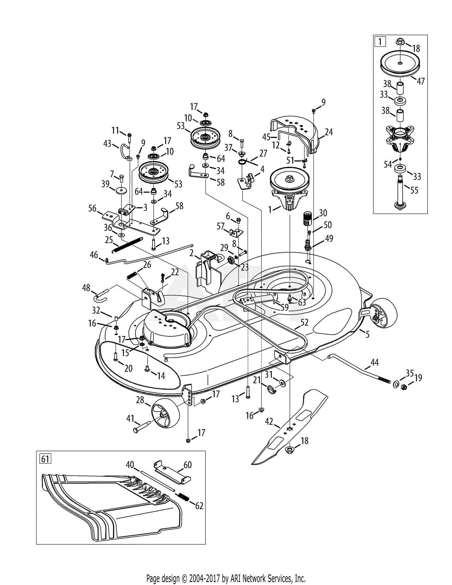 parts manual for troy bilt 46 inch mower