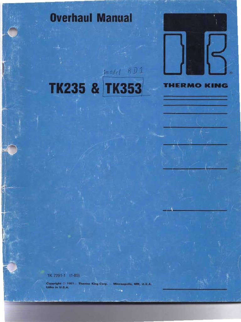 thermo king parts manual download